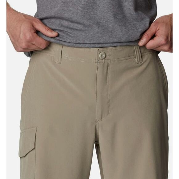 Columbia Mens Eaglecrest 10" Performance Cargo Shorts Tusk Brown Size 36 New UPF - Picture 4 of 13